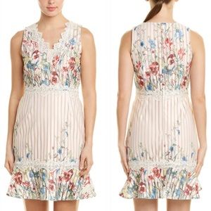 Anthropologie Foxiedox Floral Meadow Multicolor Cottagecore Mini Dress